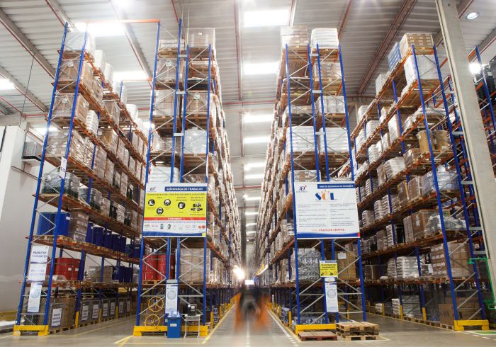 armazém porta pallet - longa industrial